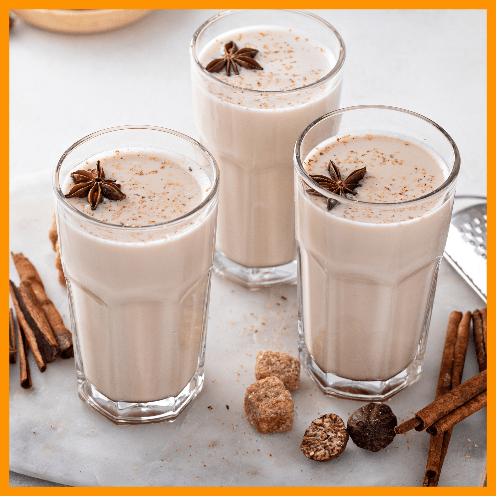 Home 4 Protein-Drink mit Zimt, Sternanis und wertvollem Eiweiß.