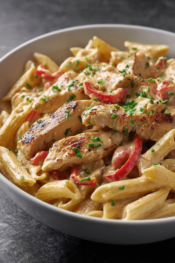 Creamy Cajun Chicken Pasta High-Protein Recipe That Powers You Through 3 Creamy Cajun Chicken Pasta High-Protein with grilled chicken strips and penne